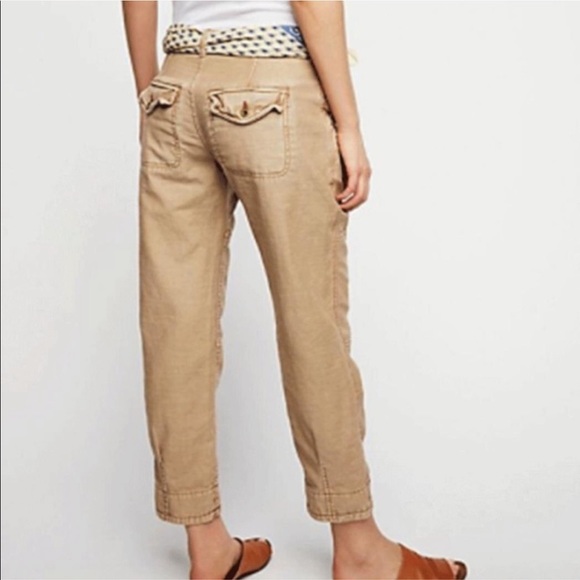 Free People Boyfriend Utility Crop Pants, Sz 27 - Picture 7 of 7
